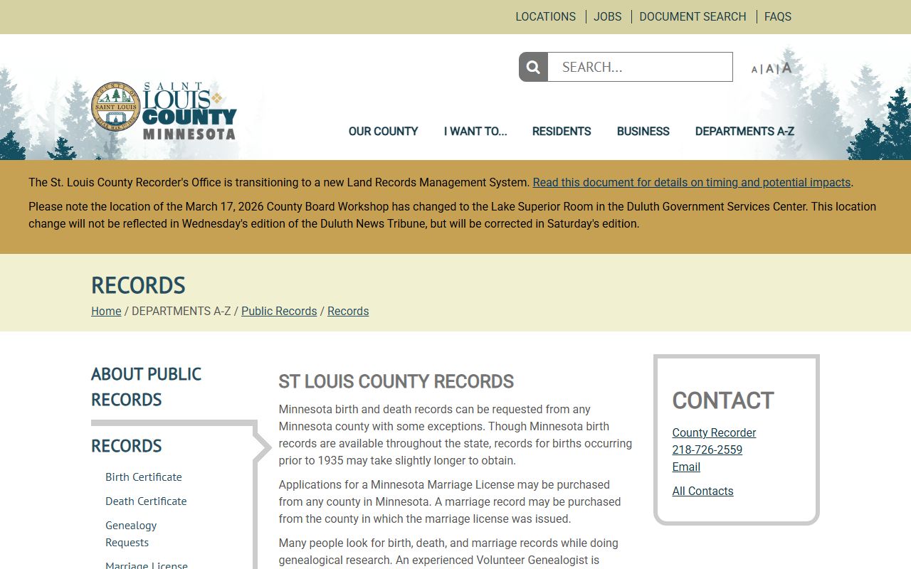 St. Louis County public records court records recent arrests